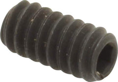Value Collection - #10-24 UNC, 3/8" OAL, Flat Point Set Screw - Grade 8 Alloy Steel, 3/32" Key - USA Tool & Supply