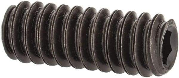 Value Collection - #10-24 UNC, 1/2" OAL, Flat Point Set Screw - Grade 8 Alloy Steel, 3/32" Key - USA Tool & Supply