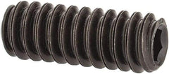 Value Collection - #10-24 UNC, 1/2" OAL, Flat Point Set Screw - Grade 8 Alloy Steel, 3/32" Key - USA Tool & Supply