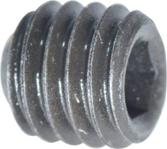 Value Collection - #10-32 UNF, 3/16" OAL, Flat Point Set Screw - Grade 8 Alloy Steel, 3/32" Key - USA Tool & Supply