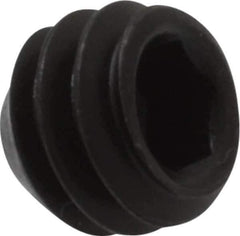 Value Collection - 1/4-20 UNC, 3/16" OAL, Flat Point Set Screw - Grade 8 Alloy Steel, 1/8" Key - USA Tool & Supply