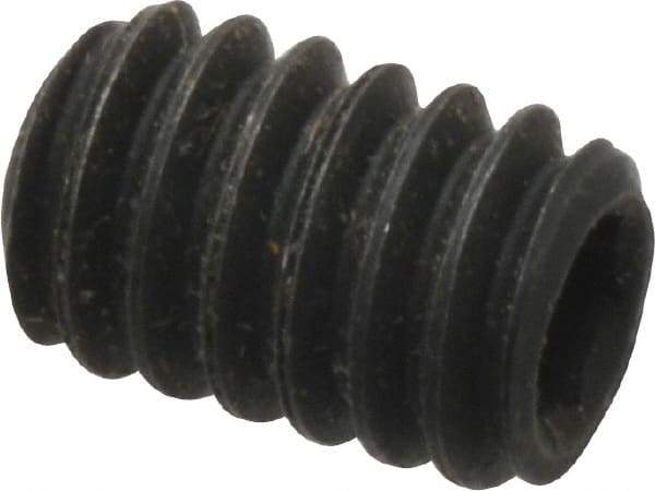 Value Collection - 1/4-20 UNC, 3/8" OAL, Flat Point Set Screw - Grade 8 Alloy Steel, 1/8" Key - USA Tool & Supply