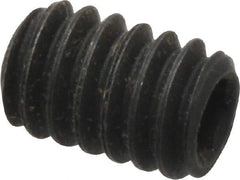 Value Collection - 1/4-20 UNC, 3/8" OAL, Flat Point Set Screw - Grade 8 Alloy Steel, 1/8" Key - USA Tool & Supply