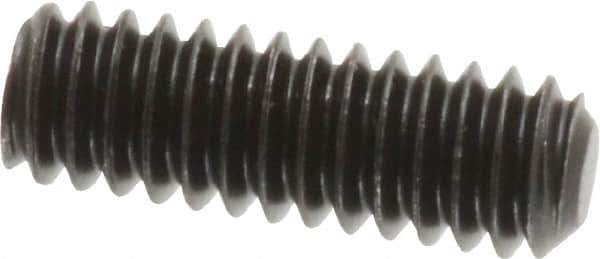 Value Collection - 1/4-20 UNC, 3/4" OAL, Flat Point Set Screw - Grade 8 Alloy Steel, 1/8" Key - USA Tool & Supply