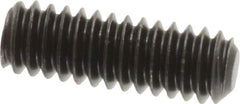 Value Collection - 1/4-20 UNC, 3/4" OAL, Flat Point Set Screw - Grade 8 Alloy Steel, 1/8" Key - USA Tool & Supply