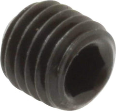 Value Collection - 1/4-28 UNF, 1/4" OAL, Flat Point Set Screw - Grade 8 Alloy Steel, 1/8" Key - USA Tool & Supply