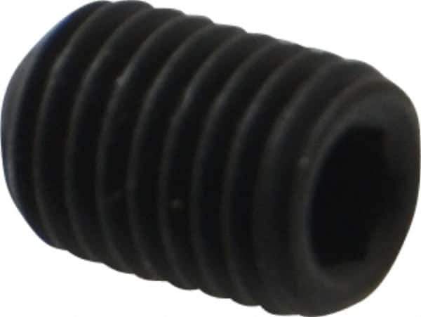 Value Collection - 1/4-28 UNF, 3/8" OAL, Flat Point Set Screw - Grade 8 Alloy Steel, 1/8" Key - USA Tool & Supply