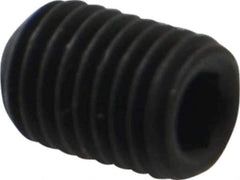 Value Collection - 1/4-28 UNF, 3/8" OAL, Flat Point Set Screw - Grade 8 Alloy Steel, 1/8" Key - USA Tool & Supply