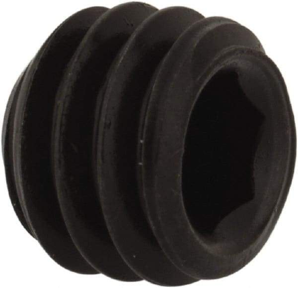 Value Collection - 5/16-18 UNC, 1/4" OAL, Flat Point Set Screw - Grade 8 Alloy Steel, 5/32" Key - USA Tool & Supply