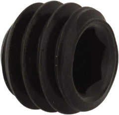 Value Collection - 5/16-18 UNC, 1/4" OAL, Flat Point Set Screw - Grade 8 Alloy Steel, 5/32" Key - USA Tool & Supply