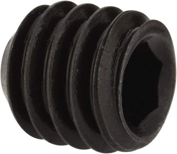 Value Collection - 5/16-18 UNC, 5/16" OAL, Flat Point Set Screw - Grade 8 Alloy Steel, 5/32" Key - USA Tool & Supply