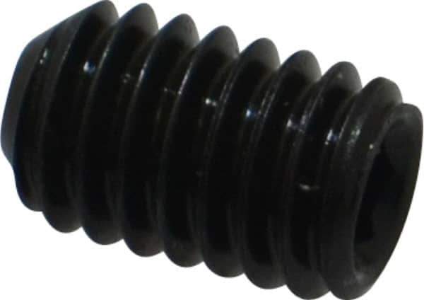 Value Collection - 5/16-18 UNC, 1/2" OAL, Flat Point Set Screw - Grade 8 Alloy Steel, 5/32" Key - USA Tool & Supply