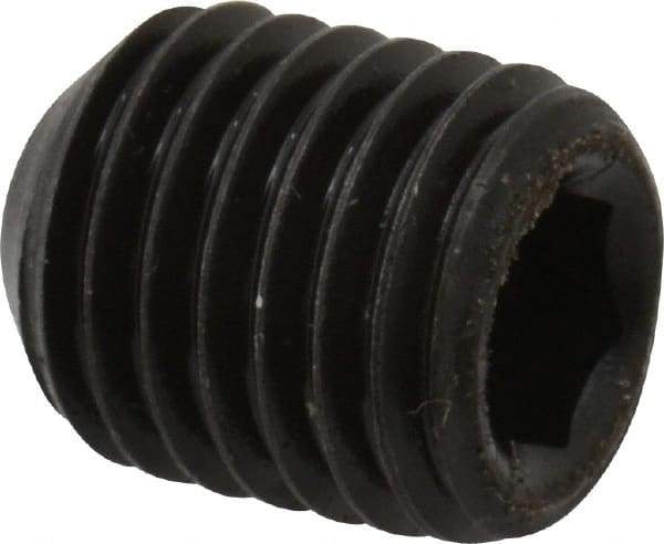 Value Collection - 5/16-24 UNF, 3/8" OAL, Flat Point Set Screw - Grade 8 Alloy Steel, 5/32" Key - USA Tool & Supply