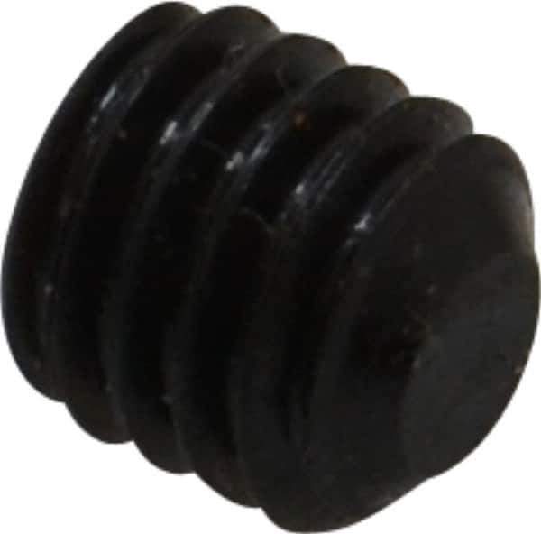Value Collection - 3/8-16 UNC, 3/8" OAL, Flat Point Set Screw - Grade 8 Alloy Steel, 3/16" Key - USA Tool & Supply