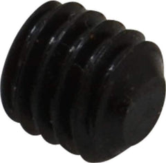 Value Collection - 3/8-16 UNC, 3/8" OAL, Flat Point Set Screw - Grade 8 Alloy Steel, 3/16" Key - USA Tool & Supply