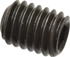 Value Collection - 3/8-16 UNC, 1/2" OAL, Flat Point Set Screw - Grade 8 Alloy Steel, 3/16" Key - USA Tool & Supply
