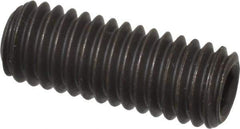 Value Collection - 3/8-16 UNC, 1" OAL, Flat Point Set Screw - Grade 8 Alloy Steel, 3/16" Key - USA Tool & Supply