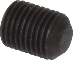 Value Collection - 3/8-24 UNF, 1/2" OAL, Flat Point Set Screw - Grade 8 Alloy Steel, 3/16" Key - USA Tool & Supply