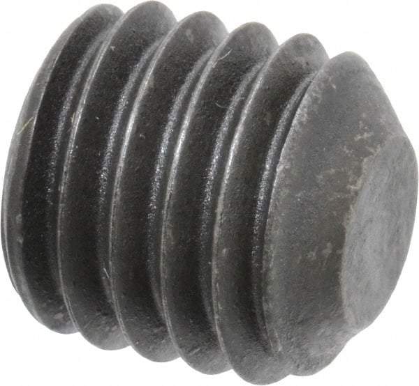 Value Collection - 1/2-13 UNC, 1/2" OAL, Flat Point Set Screw - Grade 8 Alloy Steel, 1/4" Key - USA Tool & Supply