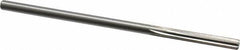 Interstate - #3 High Speed Steel Chucking Reamer - Straight Flute, 0.2075" Straight Shank, 1-1/4" Flute Length, 5" OAL - USA Tool & Supply