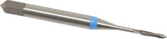 Emuge - #0-80 UNF 2 Flute 2B Modified Bottoming Spiral Flute Tap - Cobalt, Bright Finish, 1.626" OAL, Right Hand Flute, Right Hand Thread, Series Rekord D-VA - USA Tool & Supply