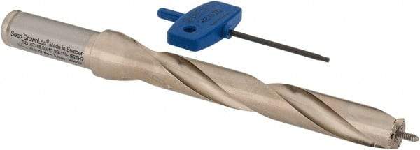 Seco - 15 to 15.99mm Diam, 7xD, 4.331" Max Depth, 5/8" Shank Diam, 4.843" Flute, 7.441" OAL, Replaceable Tip Drill - Series SD107 - USA Tool & Supply