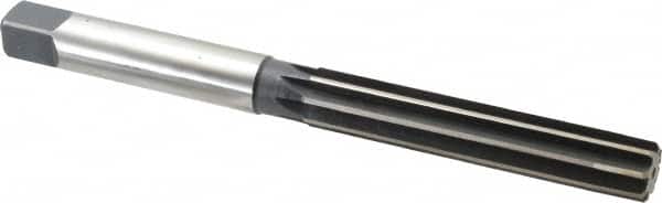 Made in USA - 13/16" Diam, Straight Shank, 4-9/16" Flute, Hand Reamer - USA Tool & Supply