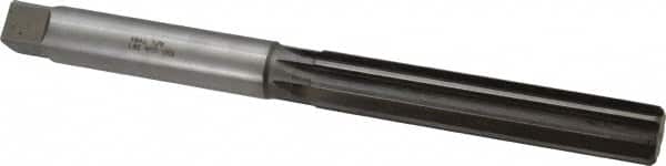 Made in USA - 7/8" Diam, Straight Shank, 4-7/8" Flute, Hand Reamer - USA Tool & Supply