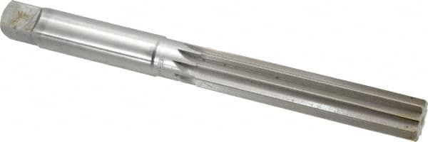 Made in USA - 1-1/8" Diam, Straight Shank, 5-13/16" Flute, Hand Reamer - USA Tool & Supply