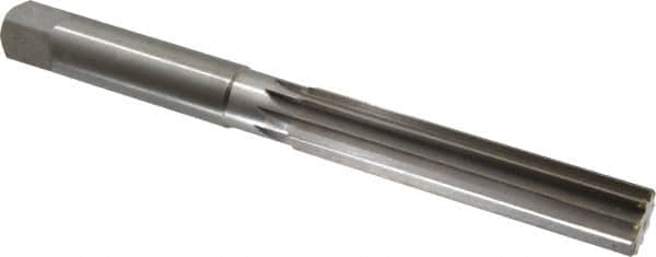 Made in USA - 1-1/4" Diam, Straight Shank, 6-1/8" Flute, Hand Reamer - USA Tool & Supply