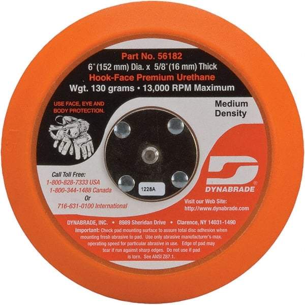 Dynabrade - 6" Diam Disc Backing Pad - 10,000 RPM - USA Tool & Supply