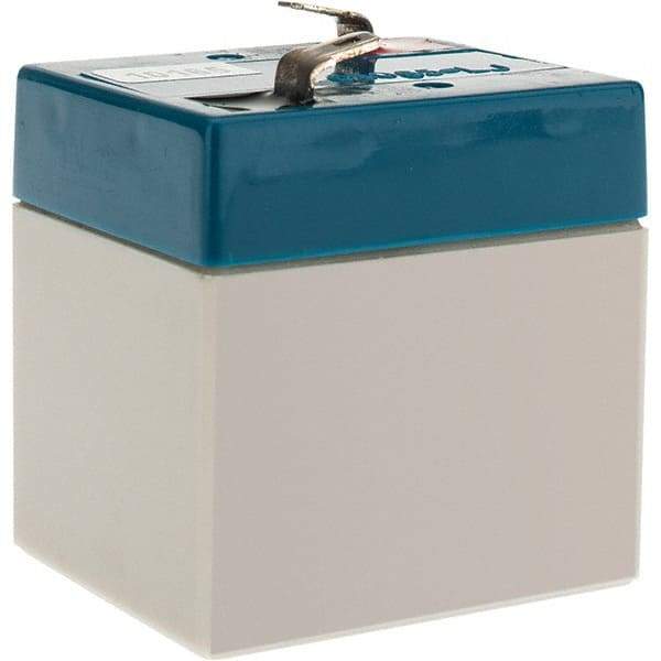 Mule - Lead-Acid, Quick-Disconnect Tab Terminal, 6 Volt, 1 Amp, Lead Rechargeable Battery - 3/16" Tab Width x 0.032" Tab Thickness, 1.65" Wide x 2" High x 2" Deep - USA Tool & Supply