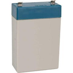 Mule - Lead-Acid, Quick-Disconnect Tab Terminal, 6 Volt, 2.8 Amp, Lead Rechargeable Battery - 3/16" Tab Width x 0.032" Tab Thickness, 1-1/4" Wide x 3.82" High x 2.56" Deep - USA Tool & Supply