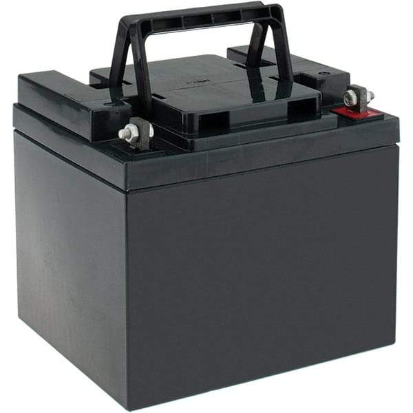 Mule - Lead-Acid, Nut/Bolt Terminal, 12 Volt, 40 Amp, Lead Rechargeable Battery - 6mm Hole Diam, 6.52" Wide x 6.69" High x 7.78" Deep - USA Tool & Supply