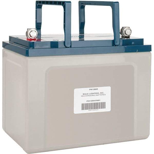 Mule - Lead-Acid, Heavy-Duty L-Type Lead Terminal, 12 Volt, 80 Amp, Lead Rechargeable Battery - 6.67" Wide x 9.68" High x 10.2" Deep - USA Tool & Supply