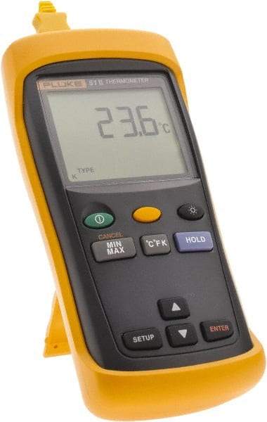 Fluke - -210 to 1,600°F Industrial Thermometer - Digital Display - USA Tool & Supply