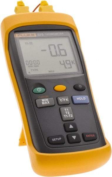 Fluke - -210 to 1,600°F Industrial Thermometer - Digital Display - USA Tool & Supply