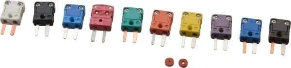 Fluke - 10 Piece Thermometer Mini Plug Kit - USA Tool & Supply