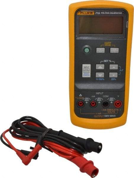 Fluke - 0 V to 24 V, Current Calibrator - LCD Display, +/-10% Basic DC Accuracy - USA Tool & Supply