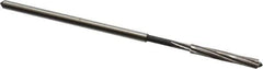 Interstate - 1/8" High Speed Steel Chucking Reamer - Spiral Flute, 0.119" Straight Shank, 7/8" Flute Length, 3-1/2" OAL - USA Tool & Supply