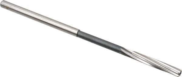 Interstate - 3/16" High Speed Steel Chucking Reamer - Spiral Flute, 0.1805" Straight Shank, 1-1/8" Flute Length, 4-1/2" OAL - USA Tool & Supply