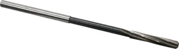 Interstate - 7/32" High Speed Steel Chucking Reamer - Spiral Flute, 0.2075" Straight Shank, 1-1/4" Flute Length, 5" OAL - USA Tool & Supply