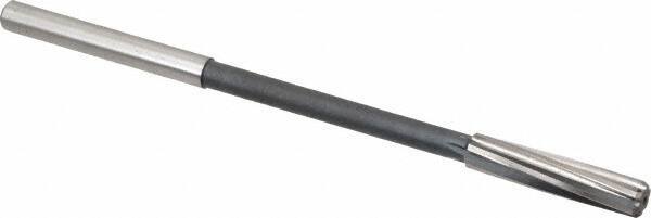 Interstate - 21/64" High Speed Steel Chucking Reamer - Spiral Flute, 0.2792" Straight Shank, 1-1/2" Flute Length, 6" OAL - USA Tool & Supply