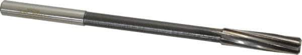 Interstate - 27/64" High Speed Steel Chucking Reamer - Spiral Flute, 0.373" Straight Shank, 1-3/4" Flute Length, 7" OAL - USA Tool & Supply