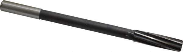 Interstate - 5/8" High Speed Steel Chucking Reamer - Spiral Flute, 9/16" Straight Shank, 2-1/4" Flute Length, 9" OAL - USA Tool & Supply