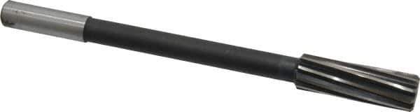 Interstate - 13/16" High Speed Steel Chucking Reamer - Spiral Flute, 5/8" Straight Shank, 2-1/2" Flute Length, 9-1/2" OAL - USA Tool & Supply
