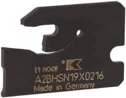 Kennametal - 3/4" Blade Height, 0.0787" Blade Width, 1" OAL, Neutral Cut, Single End Indexable Cut-Off Blade - 16mm Max Depth of Cut, A2BHSN Blade - USA Tool & Supply