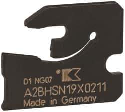 Kennametal - 3/4" Blade Height, 0.0787" Blade Width, 0.7953" OAL, Neutral Cut, Single End Indexable Cut-Off Blade - 11mm Max Depth of Cut, A2BHSN Blade - USA Tool & Supply