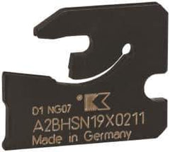 Kennametal - 3/4" Blade Height, 0.0787" Blade Width, 0.7953" OAL, Neutral Cut, Single End Indexable Cut-Off Blade - 11mm Max Depth of Cut, A2BHSN Blade - USA Tool & Supply