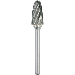 Made in USA - 3/4" Cut Diam, 3/8" Shank Diam, Tree with Radius Head Aluma Cut Burr - Carbide, 1" LOC, 2-3/4" OAL - USA Tool & Supply